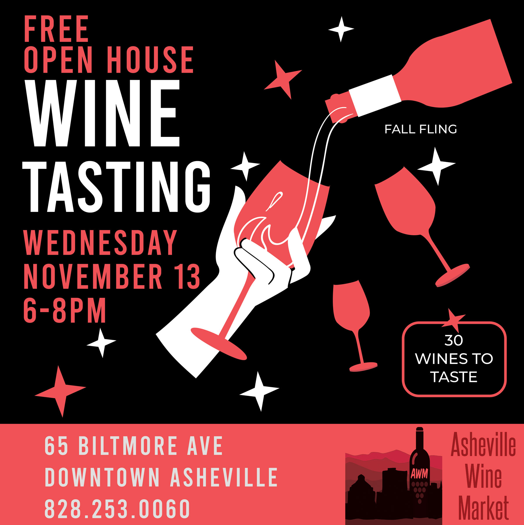 Join us Wednesday November 13 for our free Fall-Thanksgiving Open House Tasting